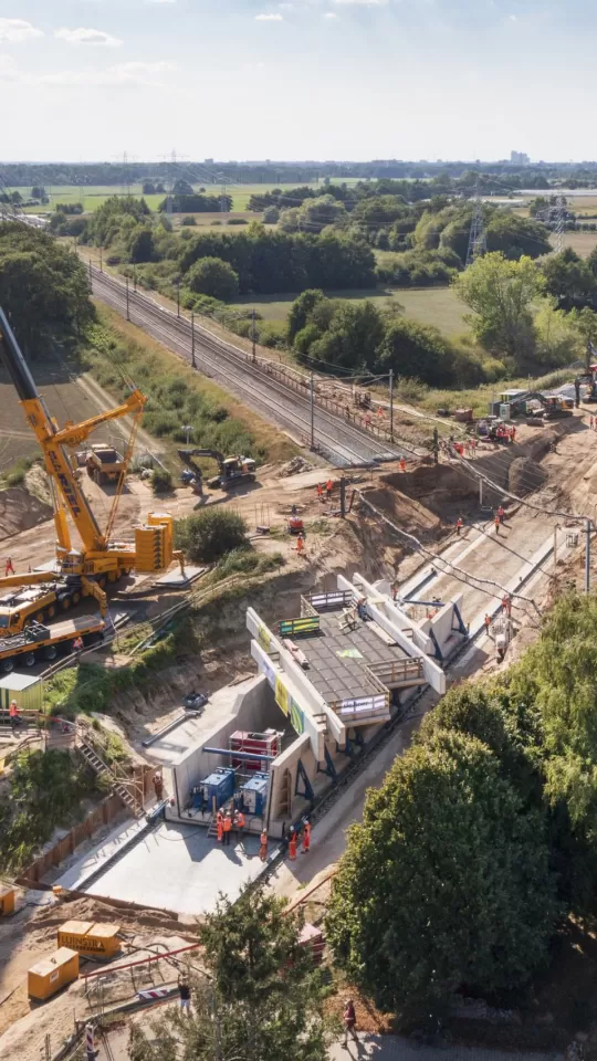 Vechtdalverbinding, viaduct wordt geplaatst